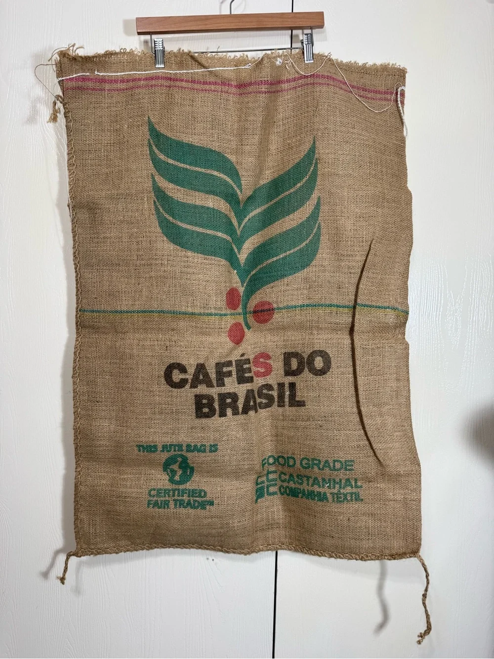 Brazilian Cafe Do Brasil Jute Burlap Coffee Bean Sack Jute Bag